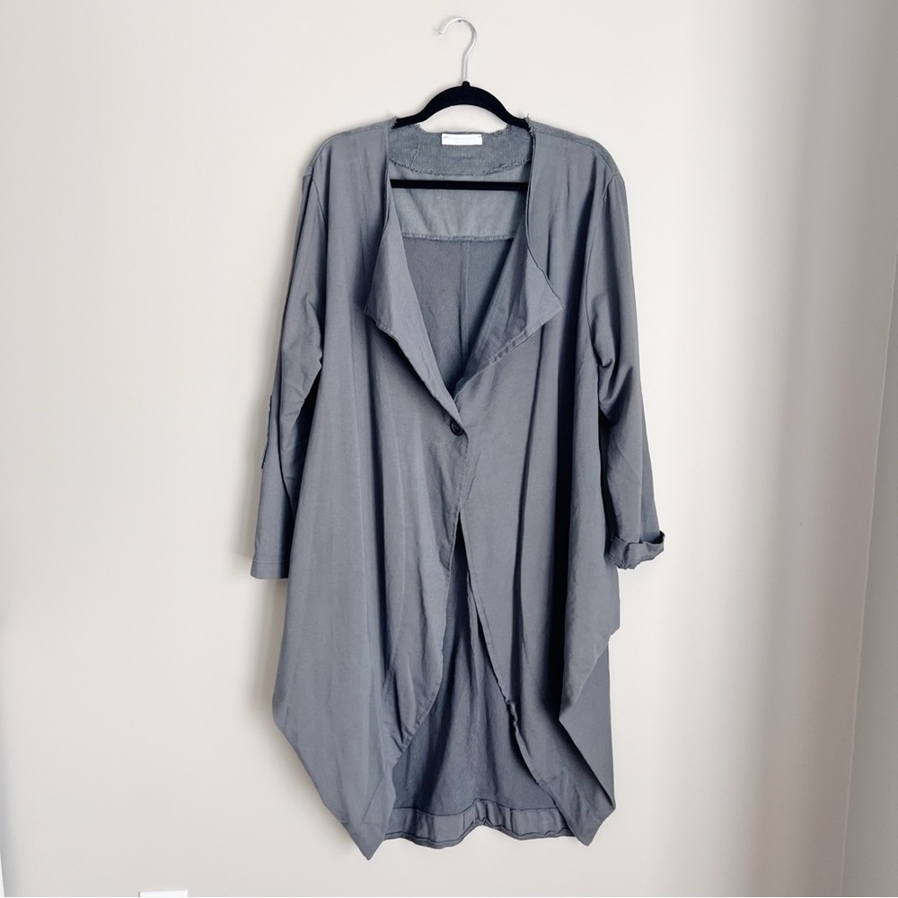 Sarah Tempest Long Duster Cardigan Open Front Cardi One Size S M L anthro scandi